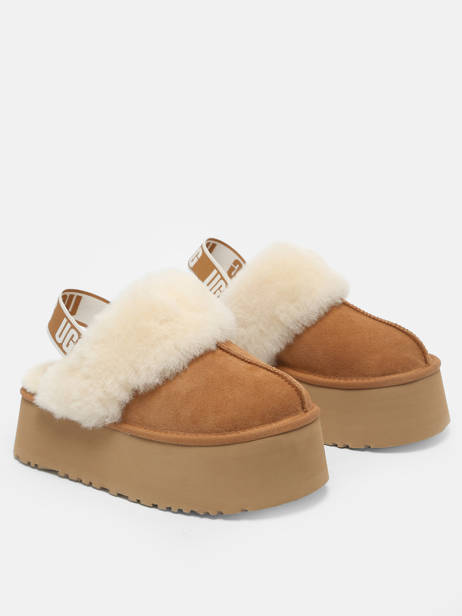 Slippers Met Riempjes Funkette Uit Leder Ugg Bruin accessoires 1113474 ander zicht 3